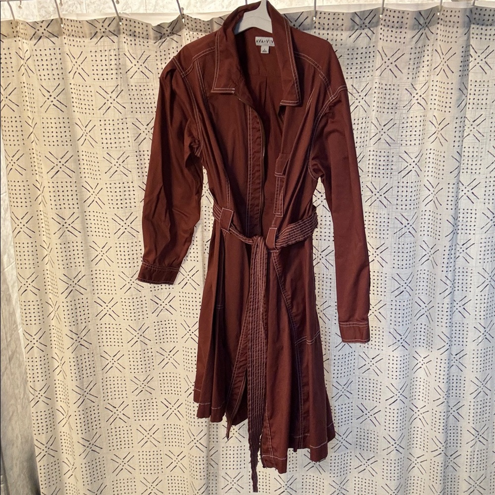 Ava & Viv Light Burnt Orange Long Jacket